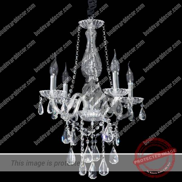 4 Arm Crystal Chandelier