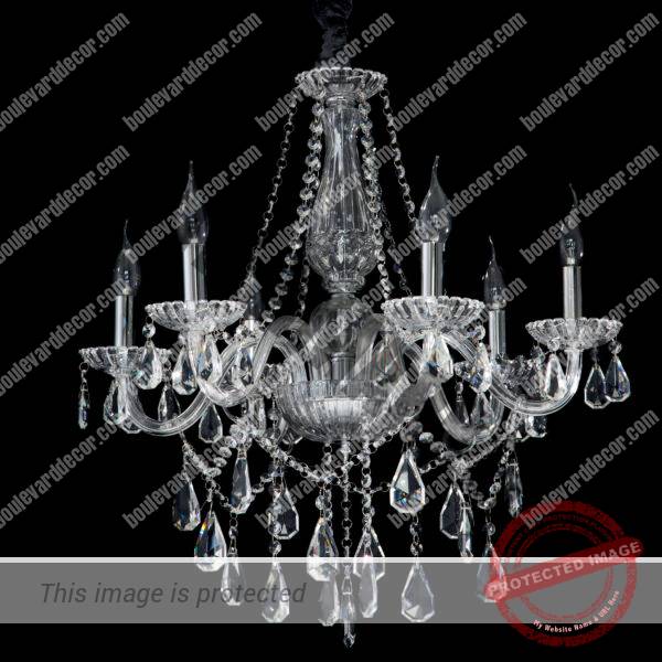 6 Arm K9 Crystal Chandelier