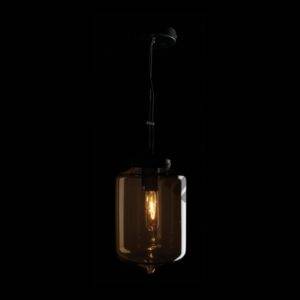 Lantern Amber Glass Pendant