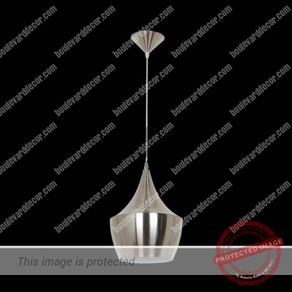 Crown Nickel Satin and White Metal Pendant