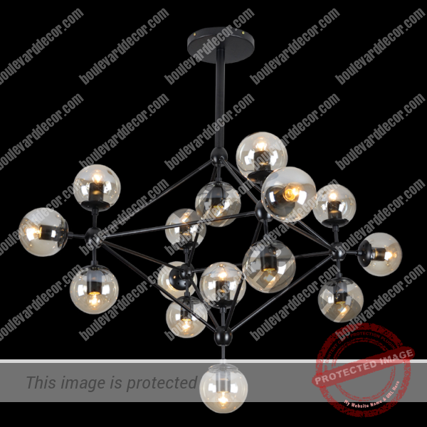 Art Decor Glass Ball Pendant, 15 Light