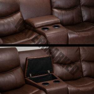 Christopher 4-Seater Cinema Recliner – Cinnamon