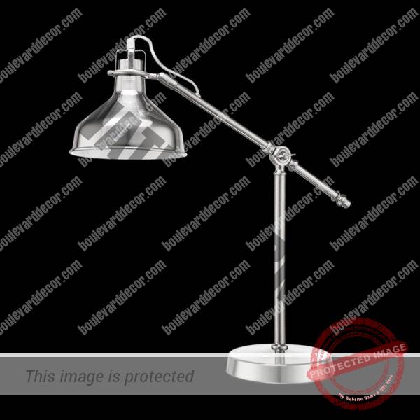 Angle Poise Desk Lamp, Nickel Satin