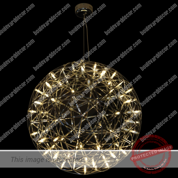 LED Deathstar Stainless Steel Pendant, Large