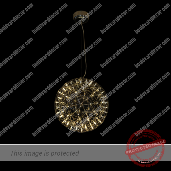 LED Deathstar Stainless Steel Pendant, Small