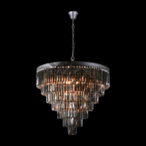 Crystal 7 Tier Chandelier Charcoal