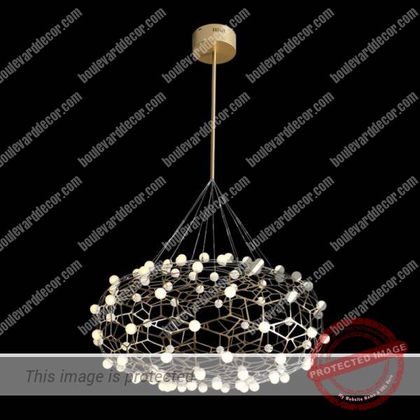 LED Golden Honeycomb Pendant