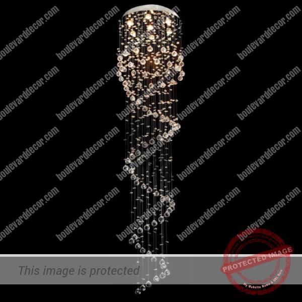 Large Spiral Asfour Crystal Chandelier