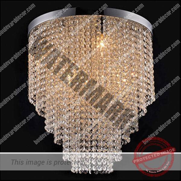 Round K9 Crystal Ceiling Fitting