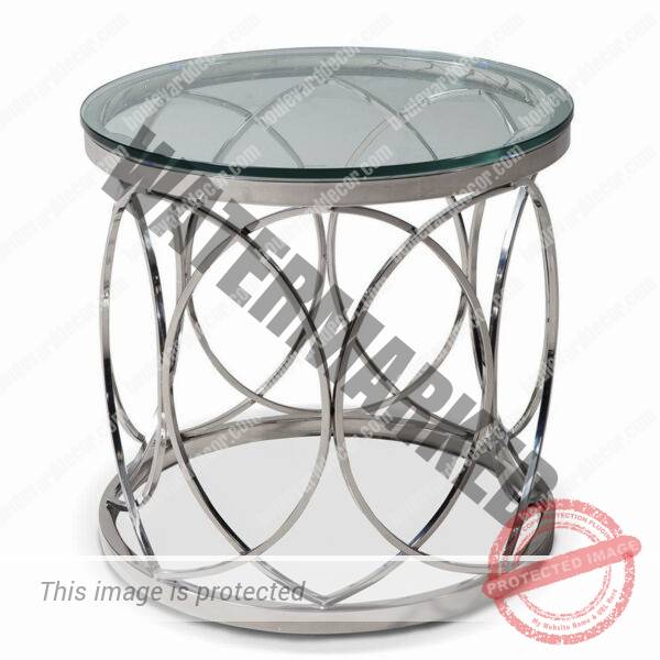 St Steel Circle Side Table