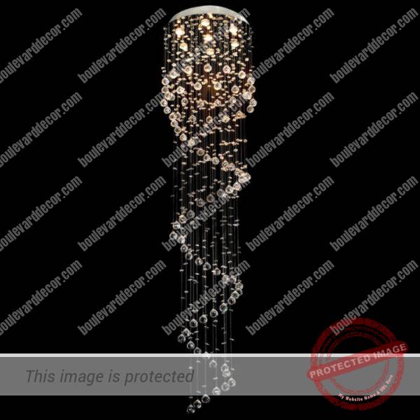 Spiral Asfour Crystal Chandelier