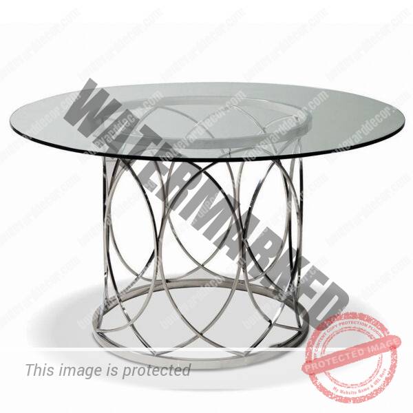 Stainless Steel Round Dining Table