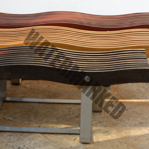 Timber Slat Wave Bench