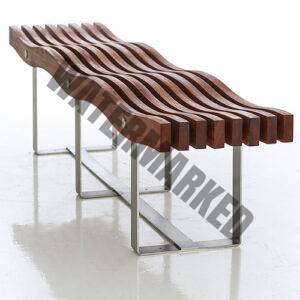 Timber Slat Wave Bench