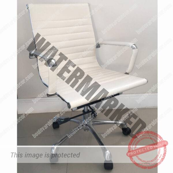 Visitors Chair Ribs White