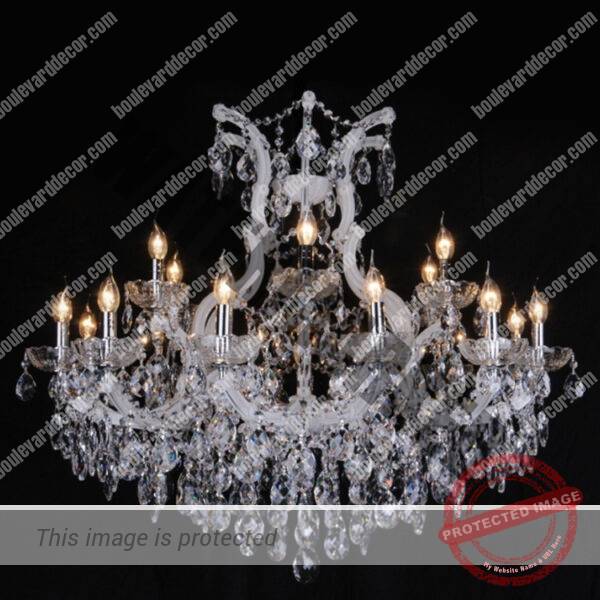 White K9 Crystal 19 Light Chandelier