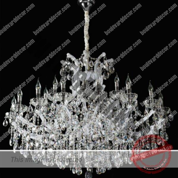 White K9 Crystal 25 Light Chandelier