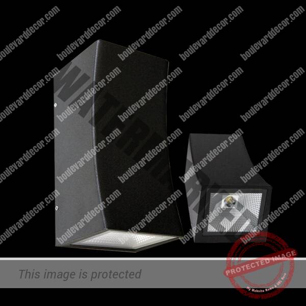 LED Curved Square Black Outdoor Wall Ligh