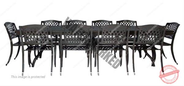 norman hammered bronze set 10 seater